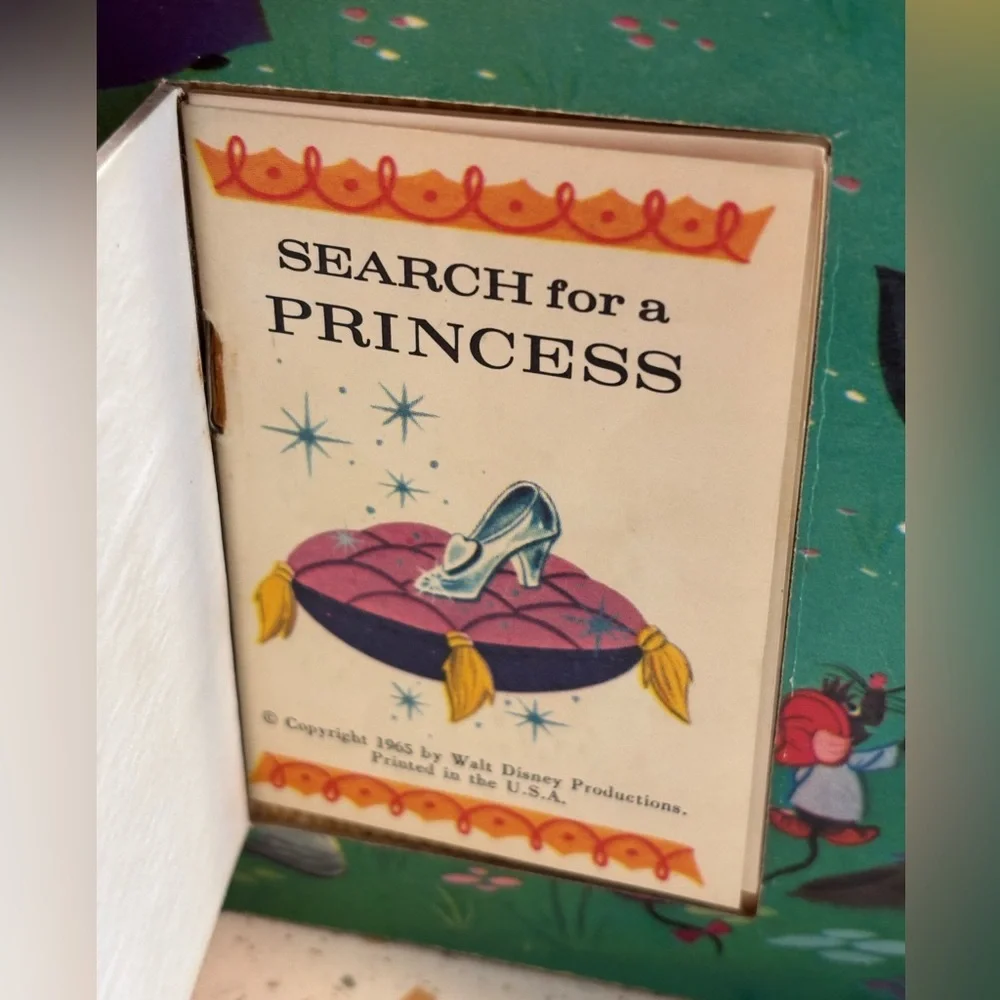 VTG 1965 Walt Disney’s Cinderella Golden Open Door‎ Storybook Miniature Books